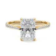 2.50 CT Radiant Cut Lab Grown Diamond Pave Engagement Ring Mapple Gems